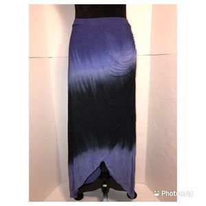 Jessica Simpson Maxi Skirt with Slit Purple/Black
